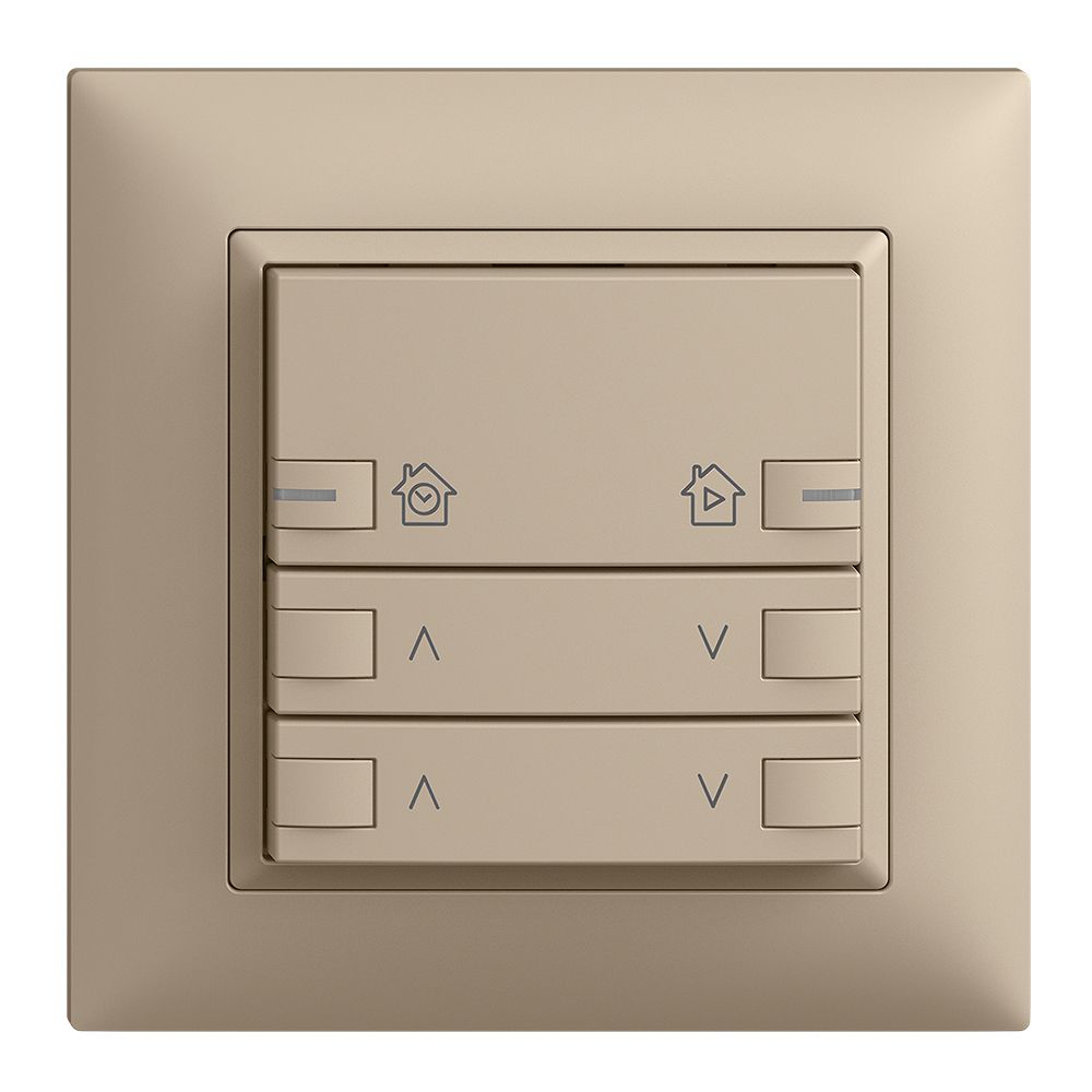 UP-Frontset EDIZIOdue zeptrionAIR Motor 2K mit Bez. mit LED sand