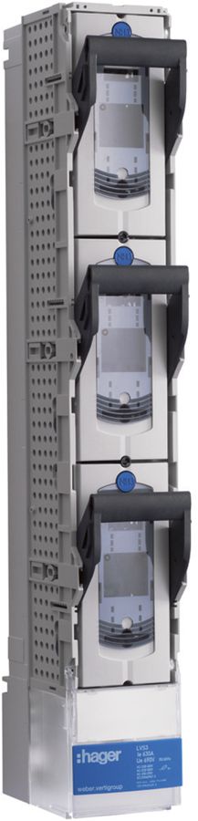 Réglette HPC weber.vertigroup 1P DIN3 630A rail 185mm antirouille