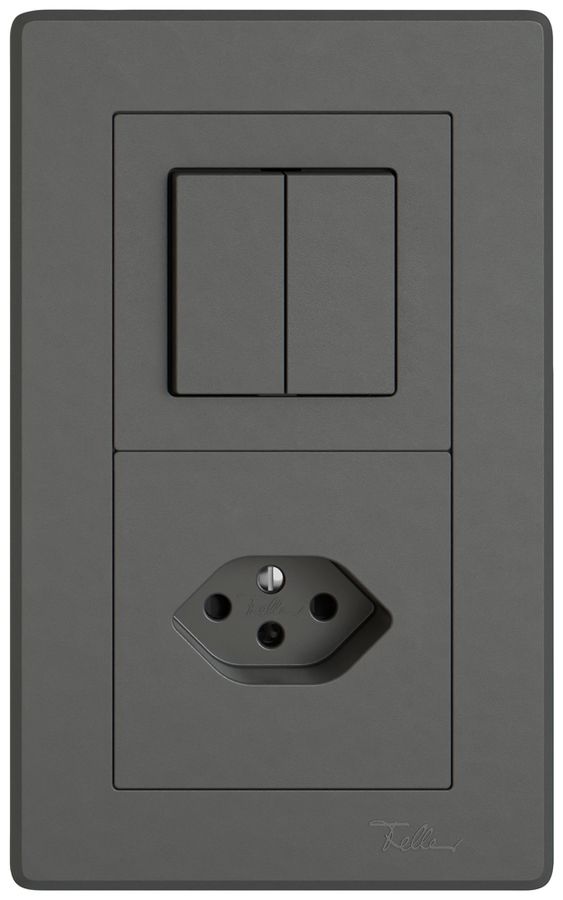 UP-Kombination EDIZIO.liv SNAPFIX® 2×1 156×96mm Schema 1/3+3/1L+1×T13 dunkelgrau