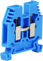 Durchgangs-Reihenklemme Woertz 2.5…6mm² 41A 1000V Schraubanschluss 2×1 TH35 blau