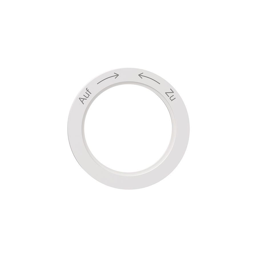 Kennscheibe NEVO, f.Drehschalter, Auf-> <-Zu, weiss