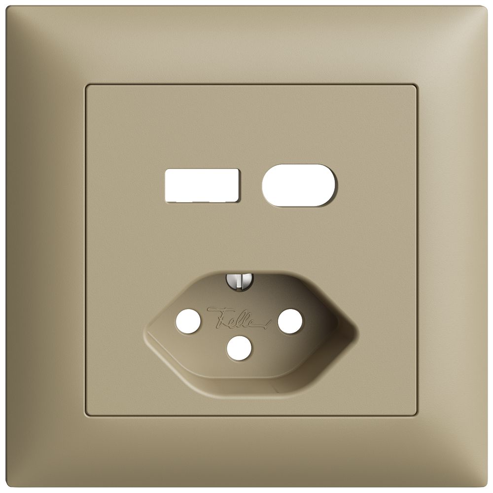 UP-Montageset Feller EDIZIOdue für Steckdose USB Typ A+C + Typ 13 sand