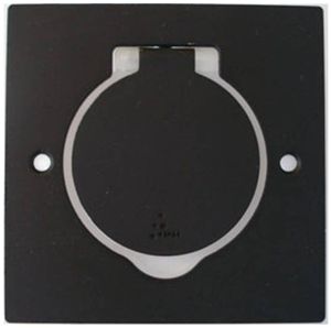 Bodensteckdose Arnould ART eckig, 1×T13, Zamak, schwarz matt