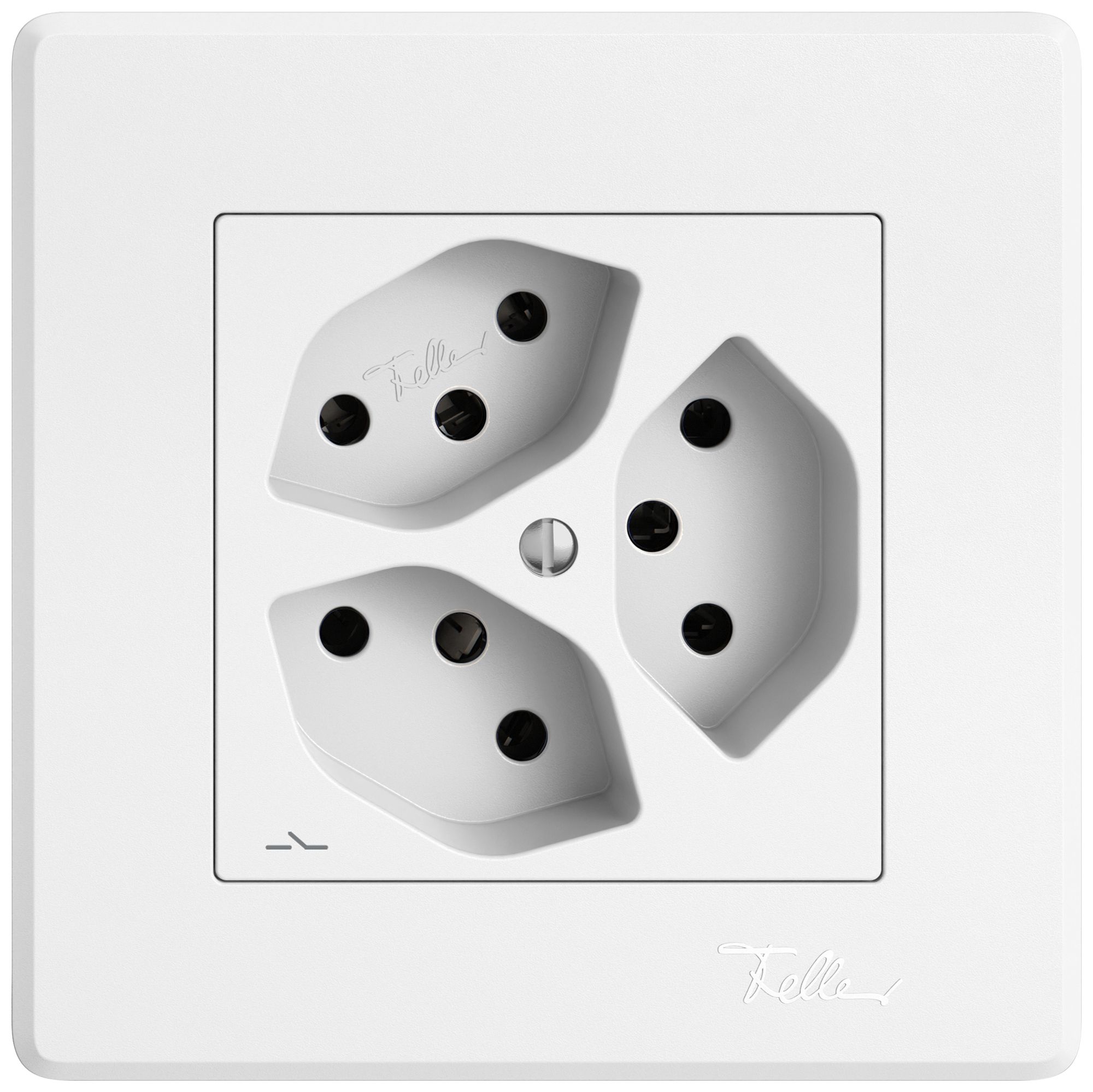 UP-Steckdose EDIZIO.liv SNAPFIX® 3×T13 1×S ws