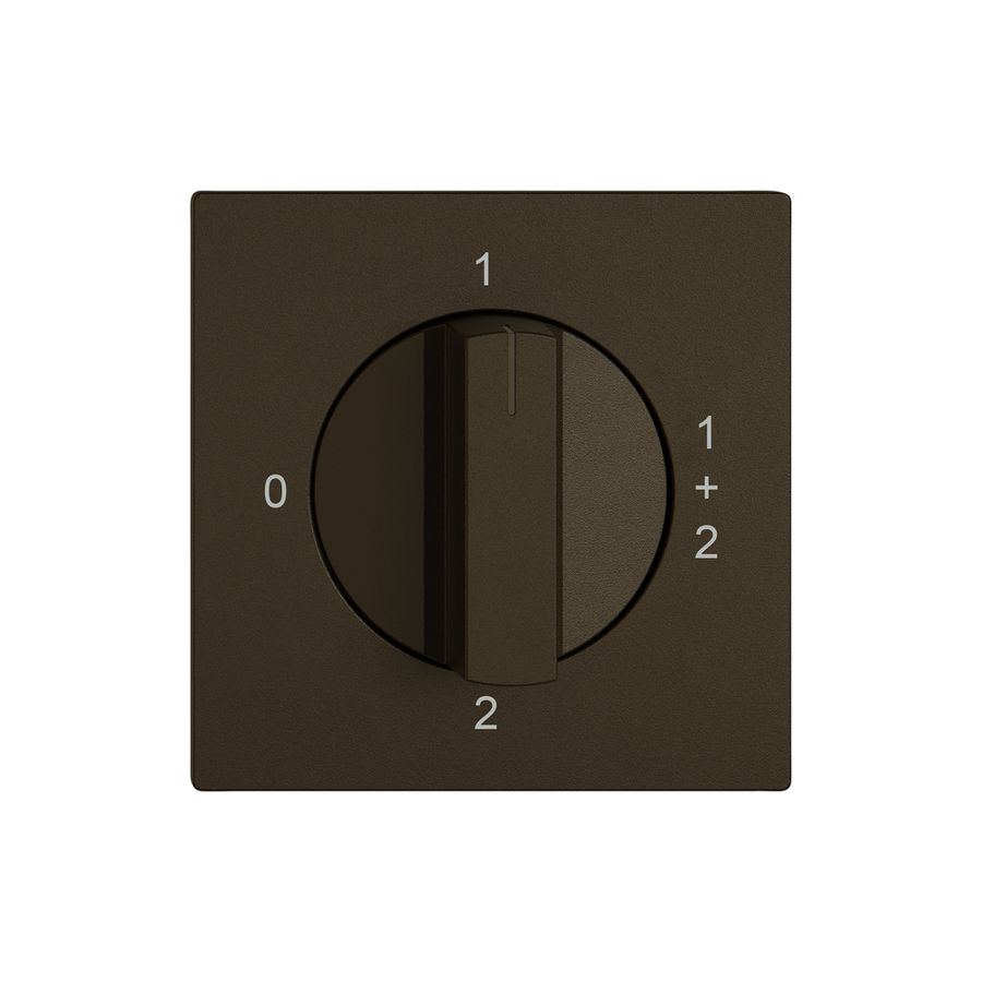 Montageset EDIZIO.liv SNAPFIX® f.Drehschalter m.Griff 0-1-1+2-2 br