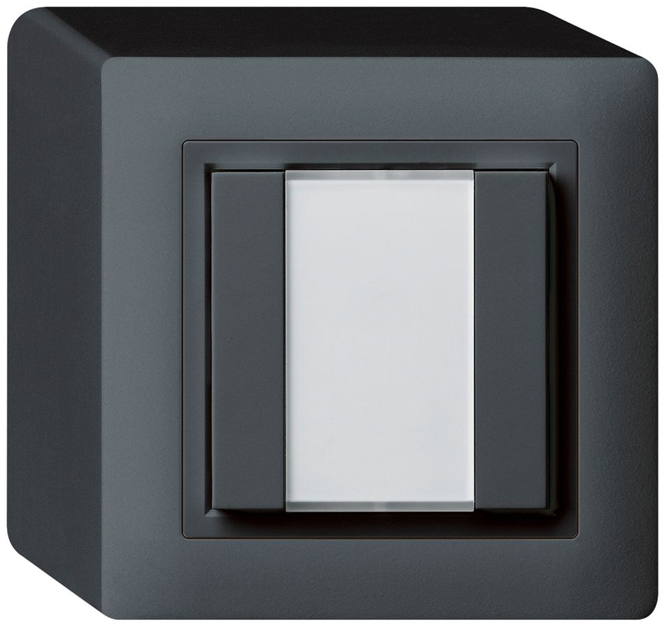 Poussoir universel AP 2×kallysto avec LED anthracite