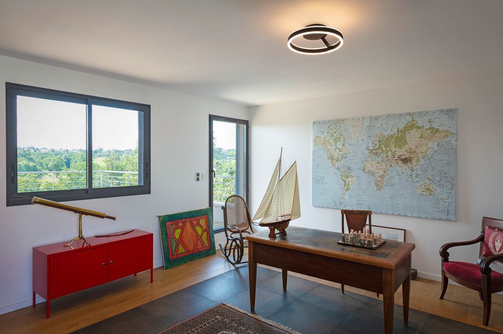 LED-Decken-/Wandleuchte SLV ONE 40 CW 14W 450lm 927/930 DALI Ø400 schwarz