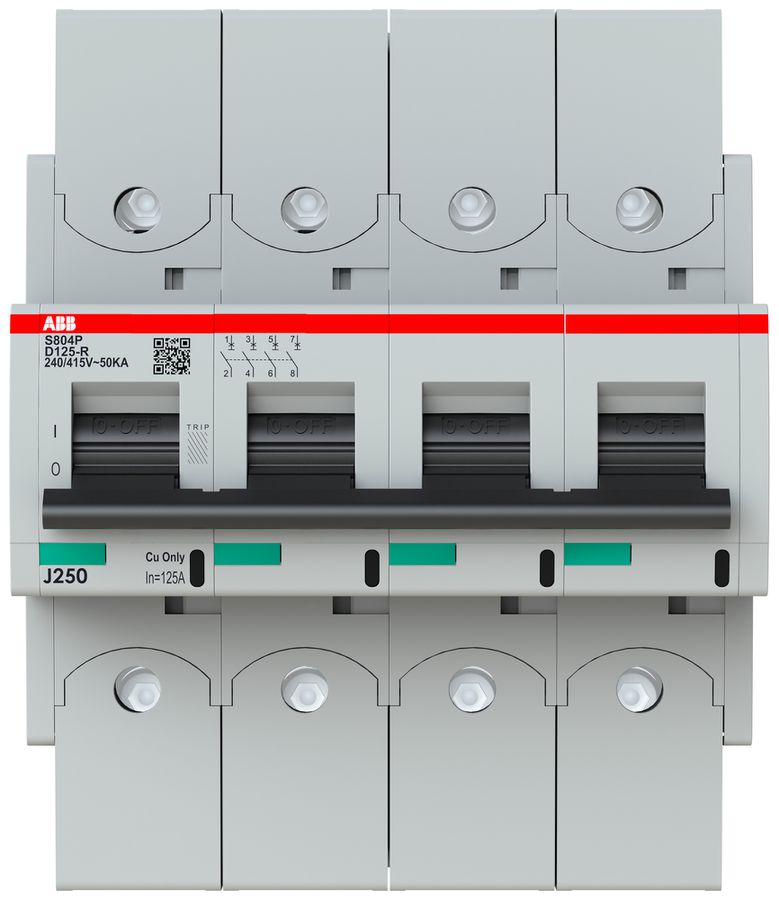 Leitungsschutzschalter ABB S804P-D125-R 4P 400V D-125A 50kA 6.5TE