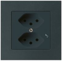 UP-Steckdose kallysto.pro 2×T13/1 schwarz