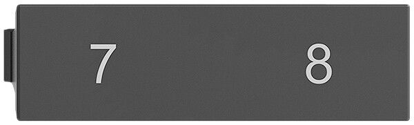 Bezeichnungsschild STANDARDdue 7-8, für Flachauslass, 10 Stk., schwarz