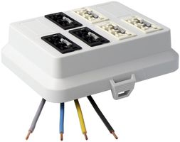 Frontteil AGRO, in: 4P H07V-U, out: je 3×3P sw L1/ ws L2, WAGO