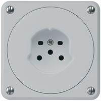 Steckdose HA robusto Typ 15 mit Steckklemmen grau