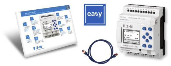 Starterpaket ETN mit EASY-E4-UC-12RC1, Patchleitung und Software-Lizenz