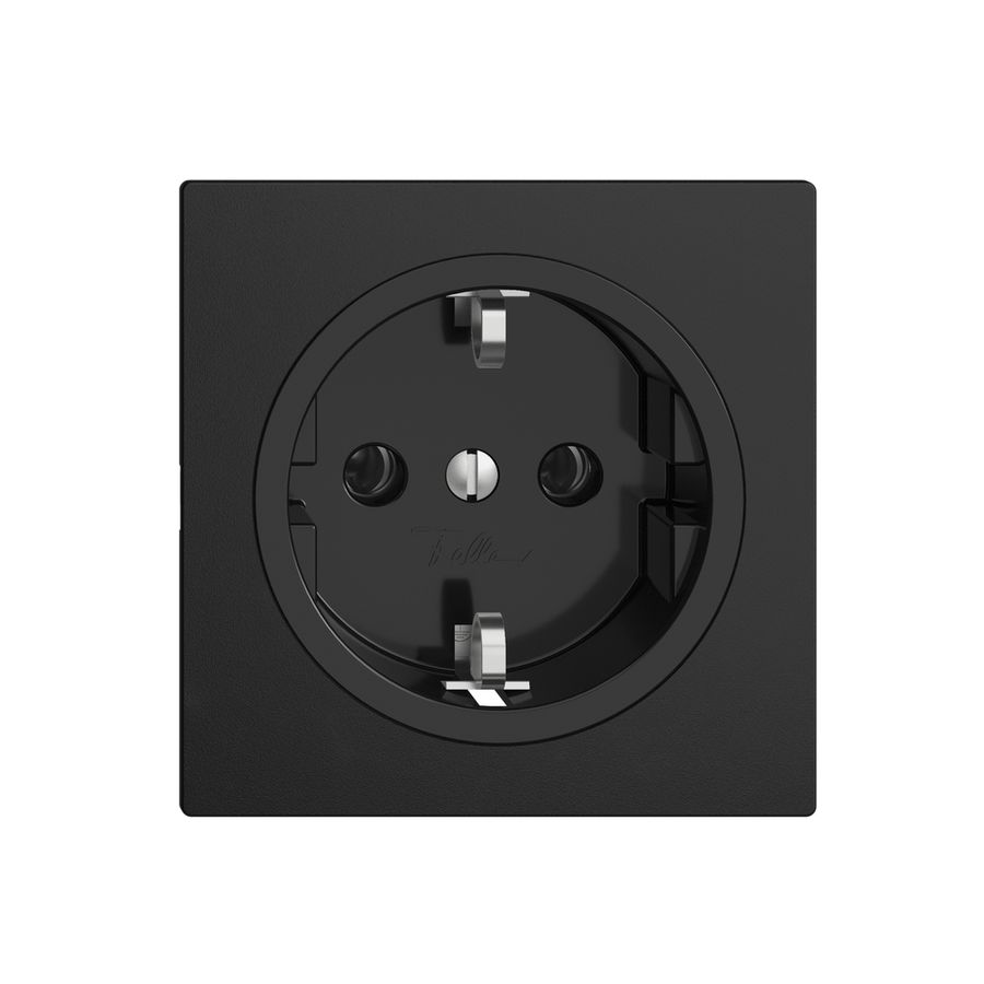 Prise SCHUKO EDIZIOdue F, 16A, 250VAC, L+N+PE noir