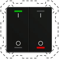 EB-Taster KNX RGBW MDT BE-TAL60T216.B1 2T/4B Temp.schwarz matt "I/O"