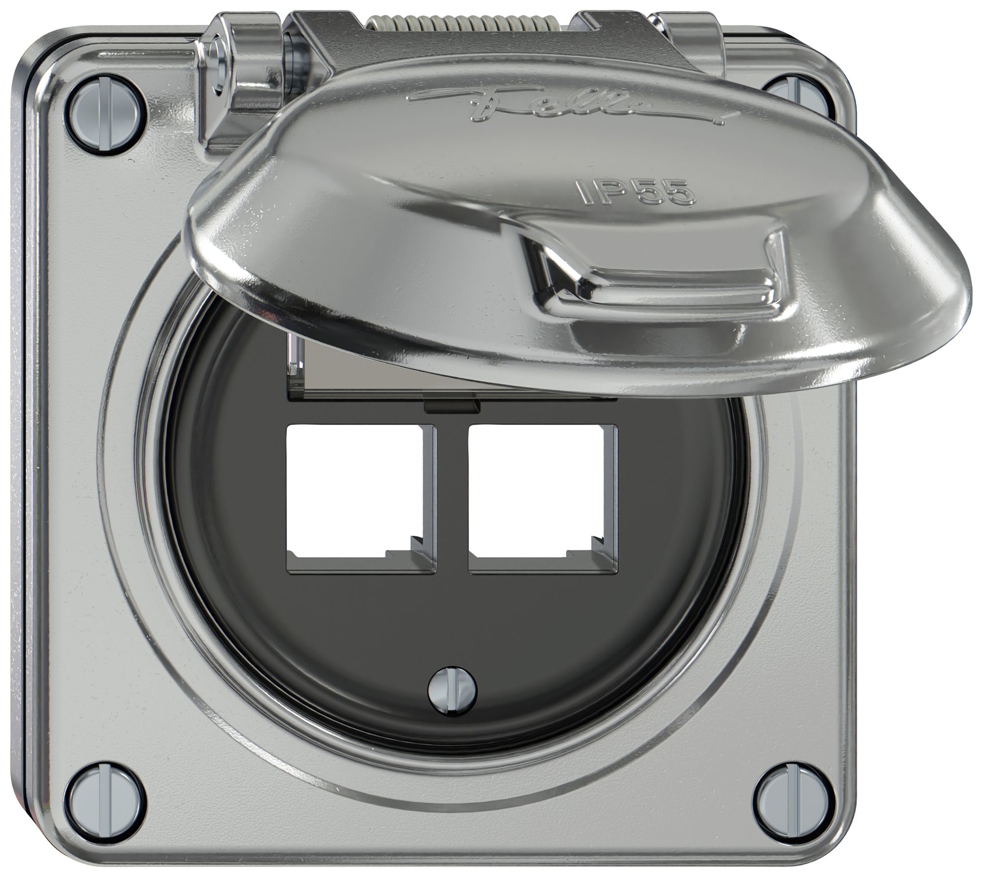 Kit di montaggio INC Feller ELEMENT SNAPFIX® EASYNET 2×diritto 87×91mm all