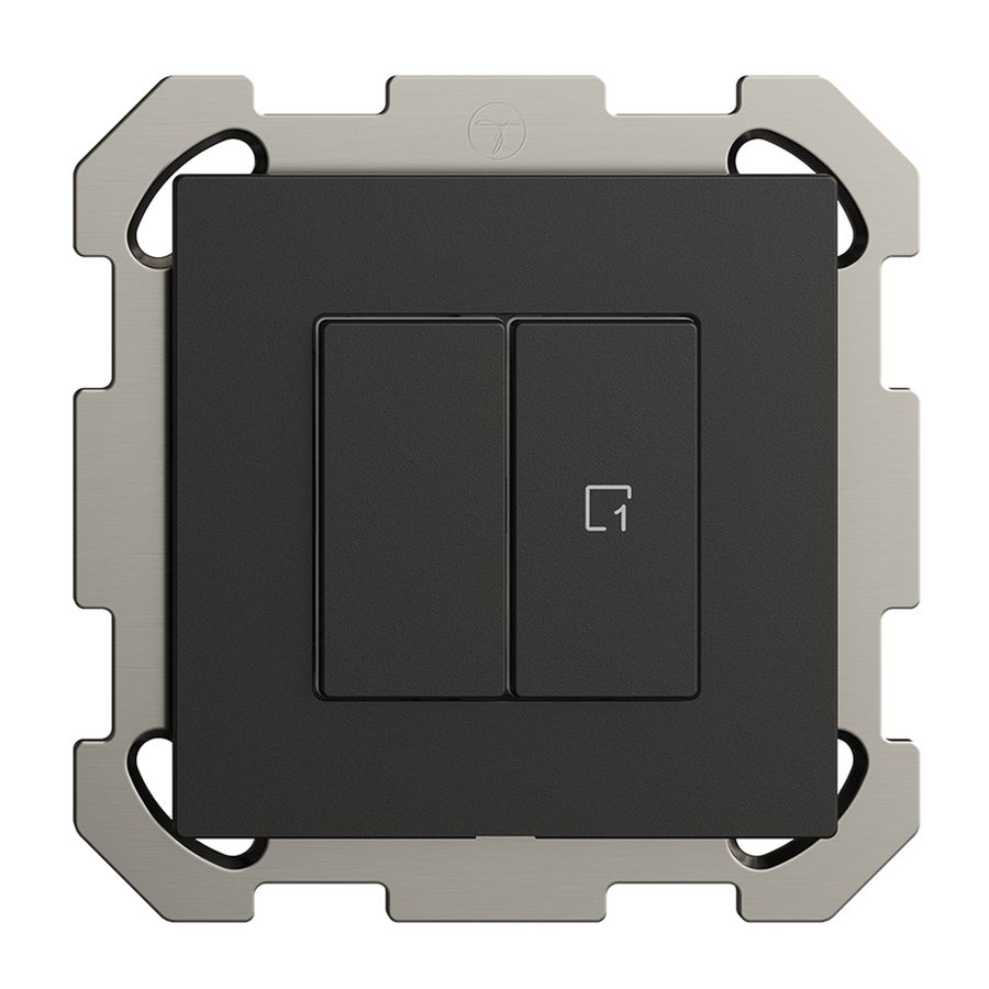 UP-Druckschalter 1K/2T Szene Edue Wiser schwarz