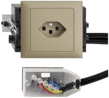 Prise INC EDIZIOdue T23 L2 sand 49…69mm pour câble plat Technofil