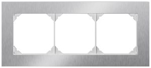 UP-Kopfzeile EDIZIO.liv prestige SNAPFIX® 1×3 94×214mm chromstahl geschliffen