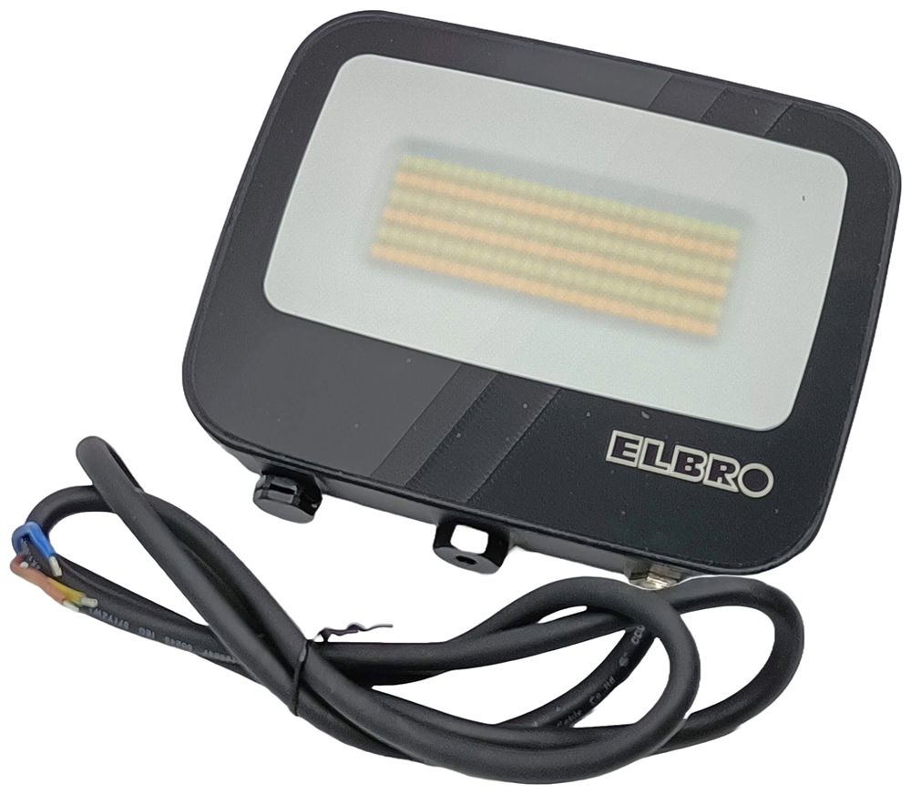Proiettore LED ELBRO CCT 50W 3000…6000K IP66 120° 165×137mm nero