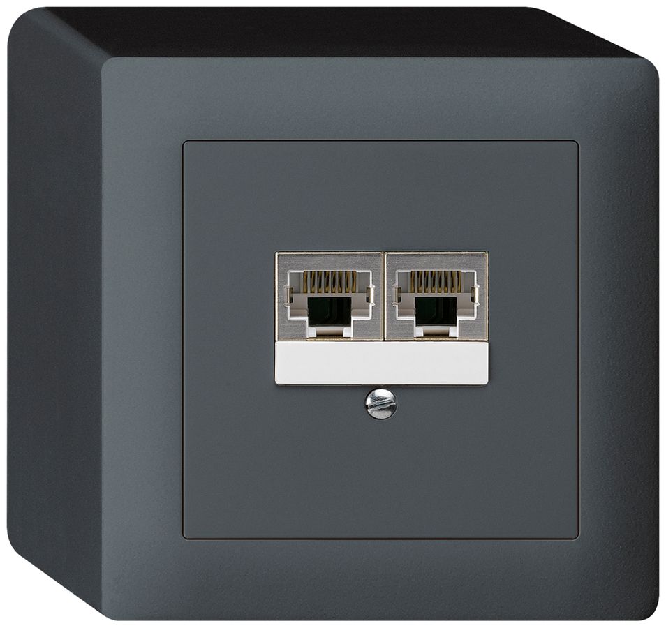 AP-Dose kallysto 2×RJ45s parallel anthrazit