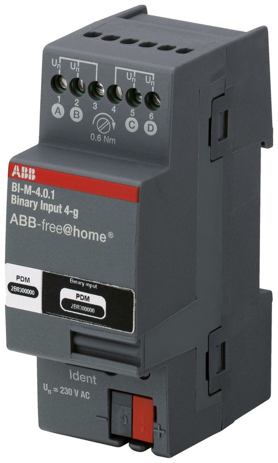 REG-Binäreingang ABB-free@home BI-M-4.230.1.1 4-Kanal 10…230V