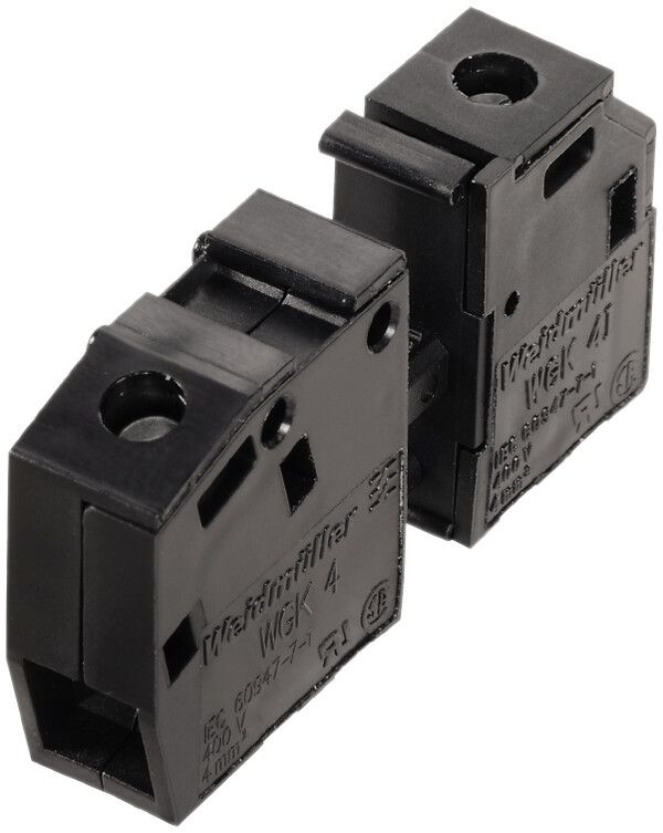 Morsetto di passante Weidmüller WGK 4mm² connessione a vite tenone nero