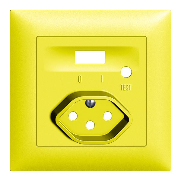 Frontset EDIZIOdue zu FI-Steckdose lemon
