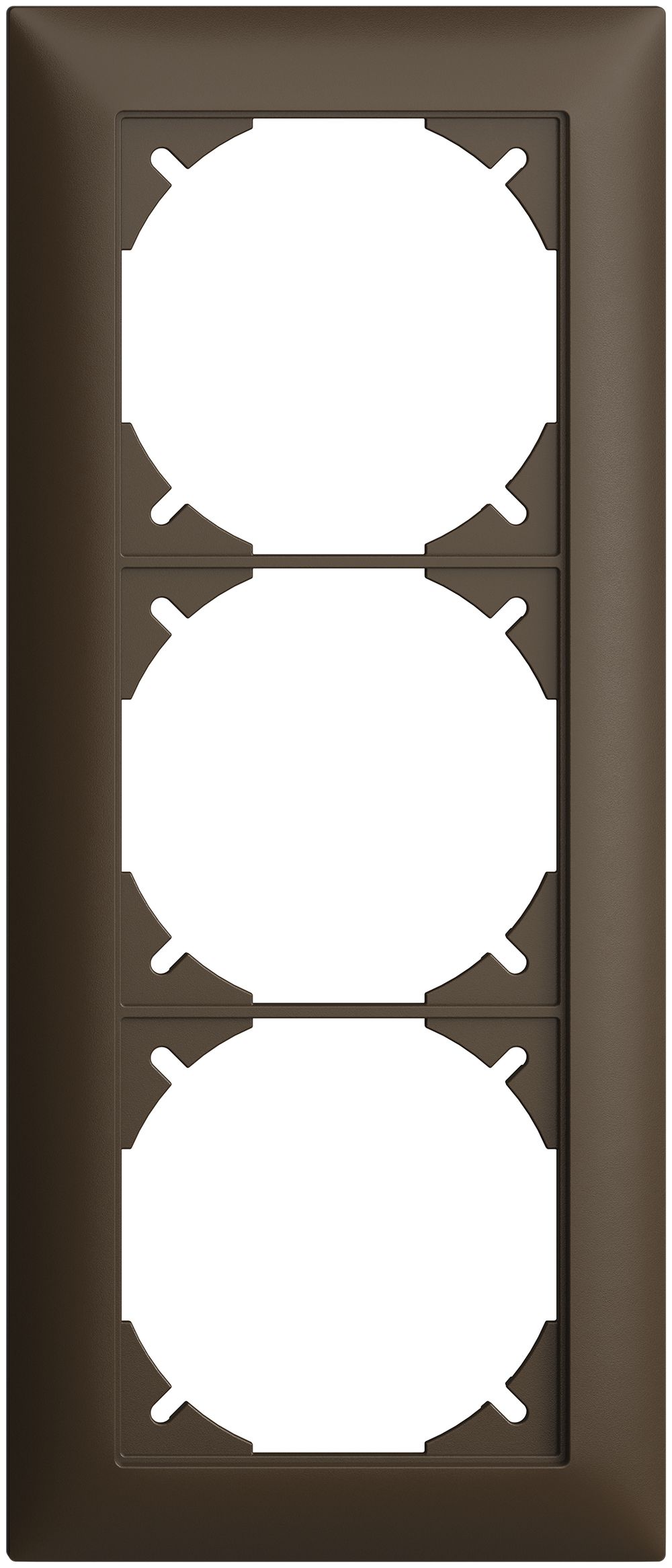 Abdeckrahmen EDIZIOdue 1×3 coffee