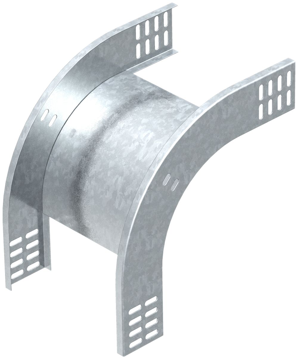 Coude extérieur Bettermann vertical 90° 60×200mm zingué en continu