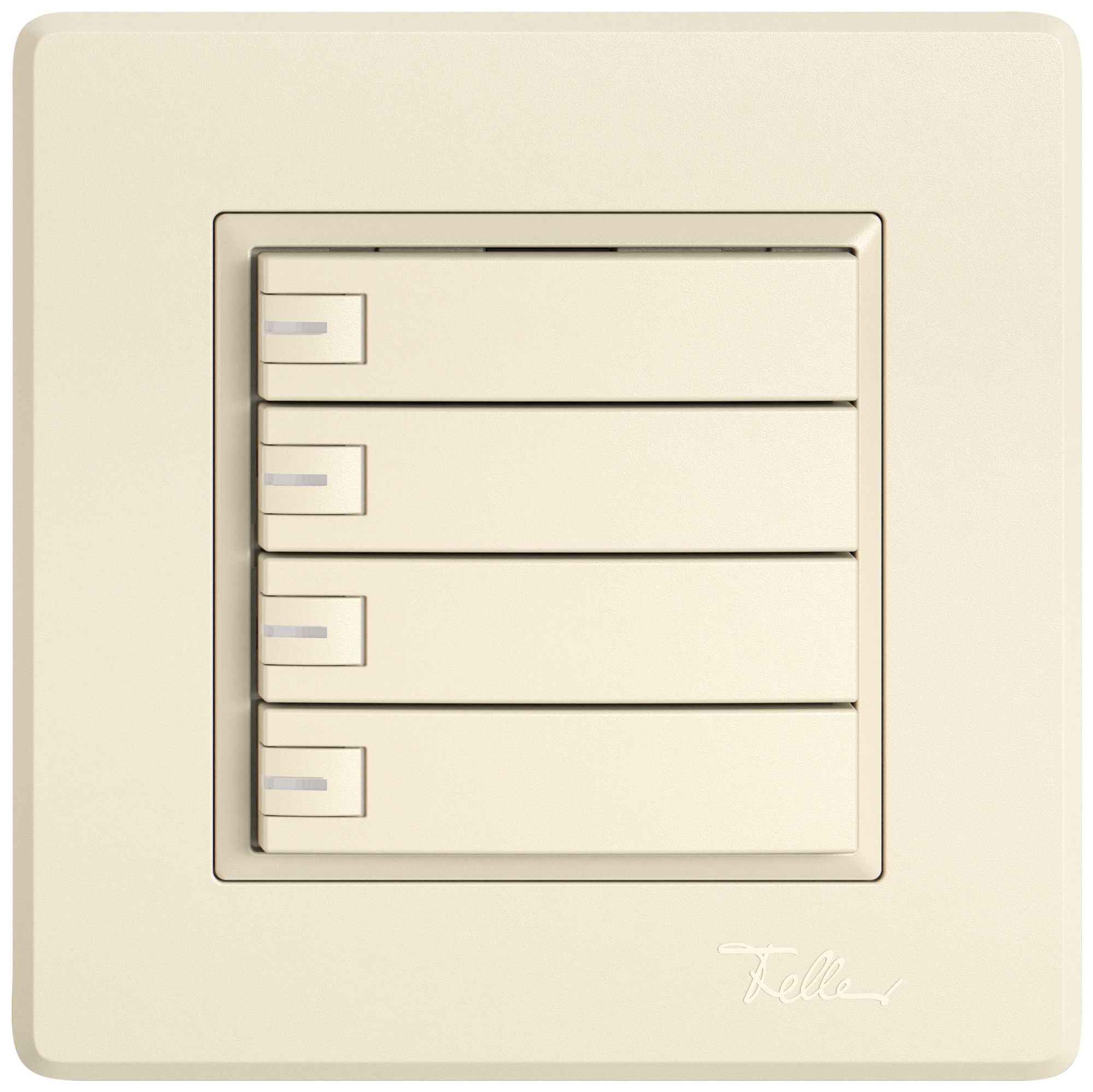 Poussoir KNX RGB ENC EDIZIO.liv SNAPFIX® capteur temp.RGB-LED 4× comm.1T cr