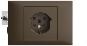 EB-Steckdose EDIZIOdue T25 16A coffee 53mm, Schraubklemmen