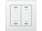 Pulsante KNX RGBW INC MDT BE-GTL20W.A1 2t/4a vetro bianco "persiana"