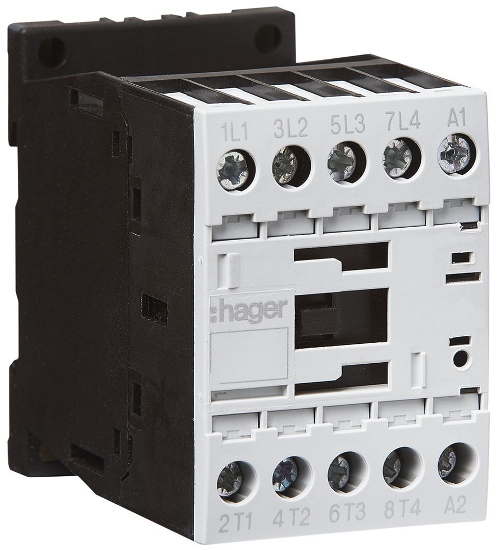 Leistungsschütz Hager 4P 22A bei AC-1 Spulenspannung 24VDC