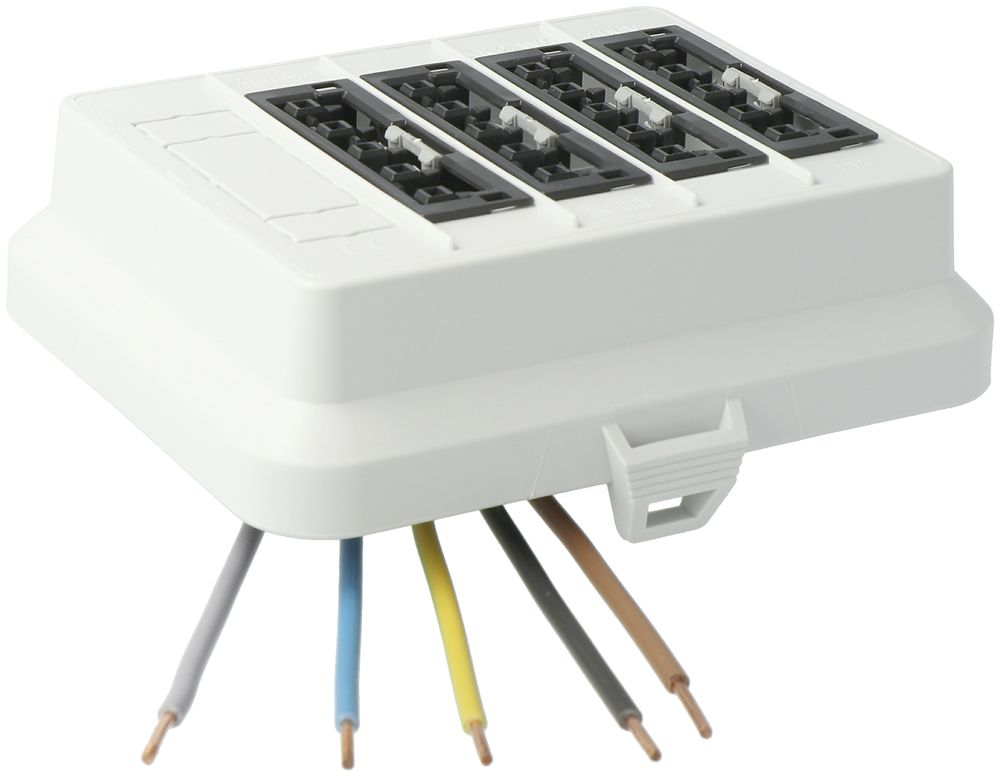 Parte frontale AGRO, in: 5P H07V-U, out: 4×5P ne L1+L2+L3, WAGO