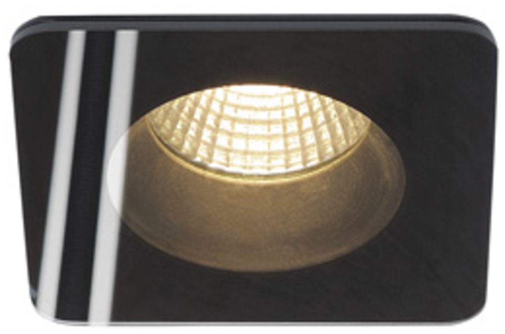 EB-LED-Downlight SLV PATTA-F, 12W 630lm 3000K eckig IP65 schwarz