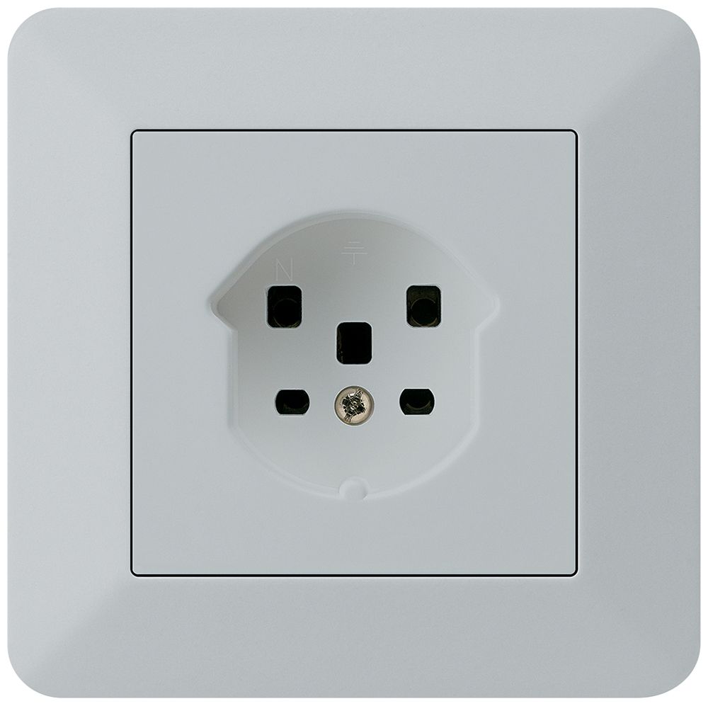 UP-Steckdose kallysto.trend T25 hellgrau Schraubklemme