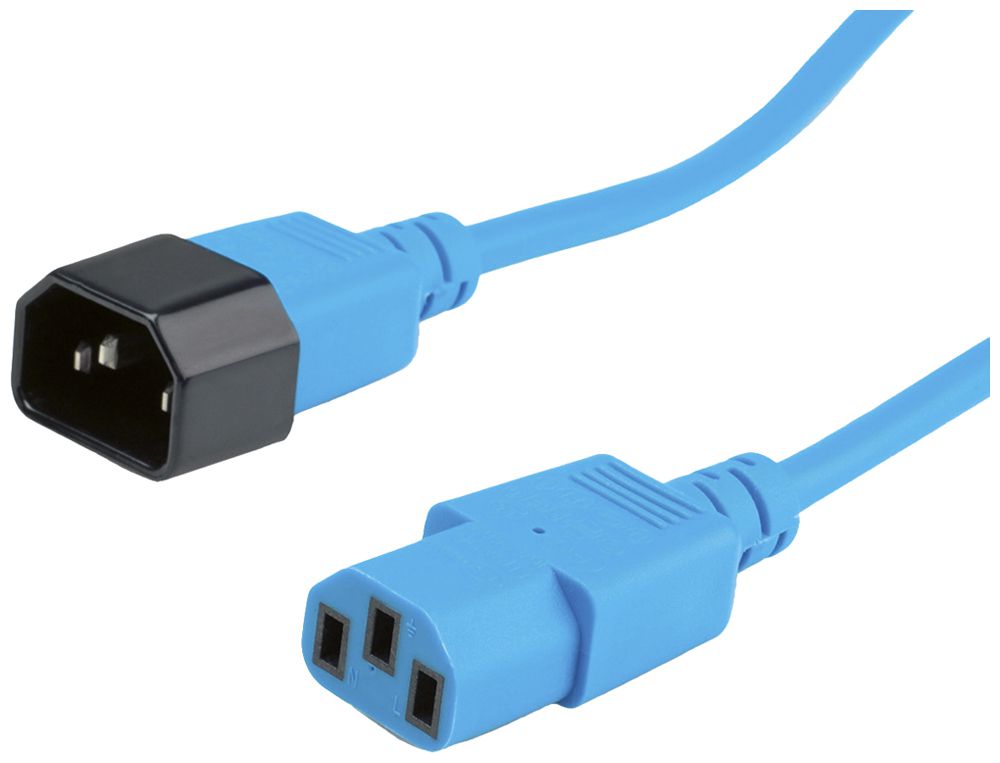 Câble d'appareils ROLINE C14 → C13 3×0.75mm² 250VAC/10A bleu 3m