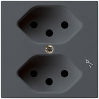 UP-Steckdose kallysto 2×T13/1 anthrazit