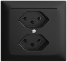 EB-Steckdose EDIZIOdue 2×T13 schwarz