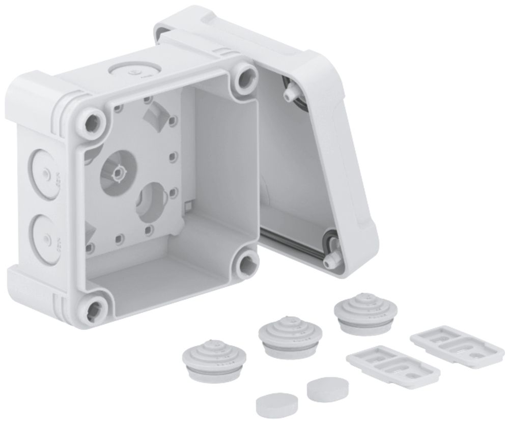 Kabelabzweigkasten Bettermann 95×95×60, PC, lichtgrau, 7035