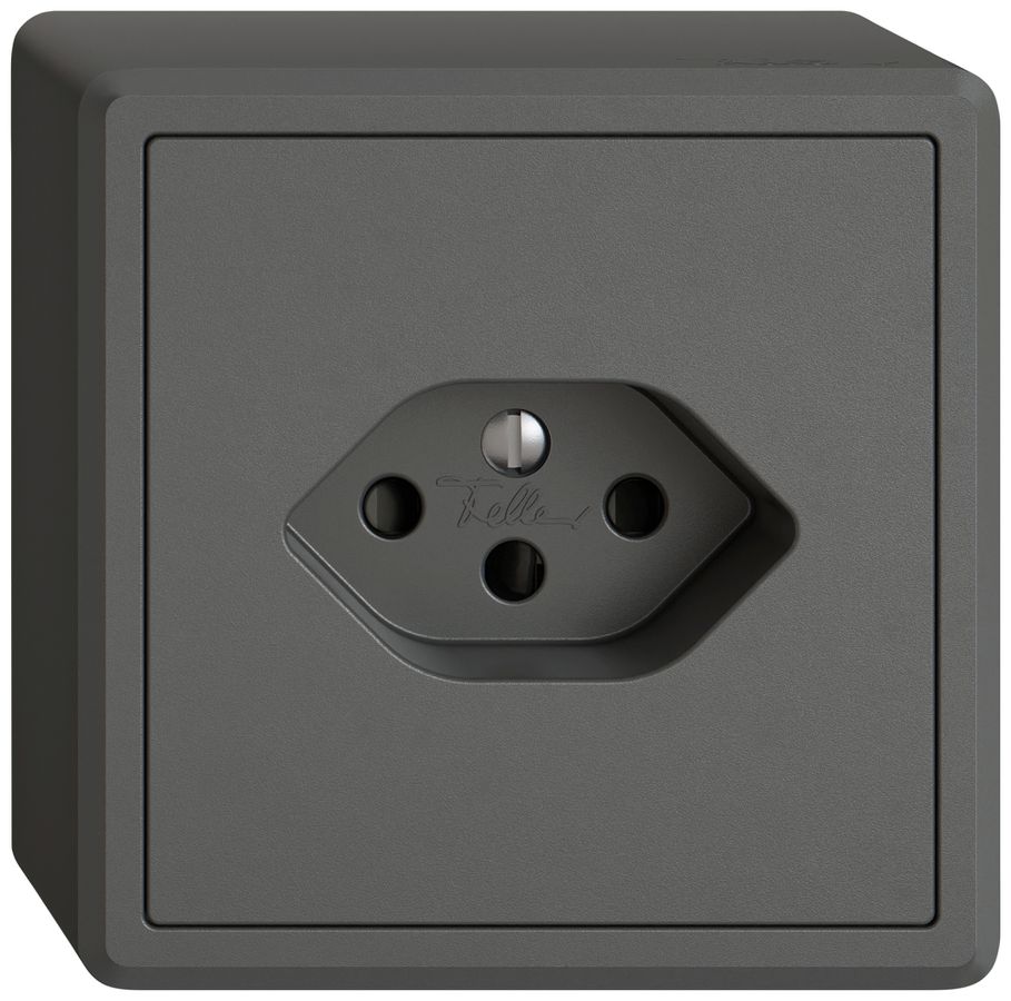 AP-Steckdose EDIZIO.liv SNAPFIX® 1×T13 mit Shutter dgu