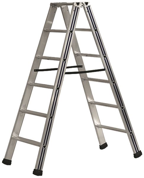 Doppelstufen-Leiter Plica Pikasso, 5 Stufen, Aluminium