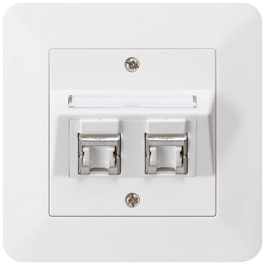 UP-Montage-Set kallysto.trend C Kat.6 2RJ45/s weiss