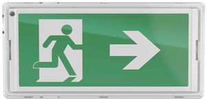 LED-Rettungszeichenleuchte Sylvania LifeSafe IP65 Aufbau/Einbau 120lm 3hPt ws