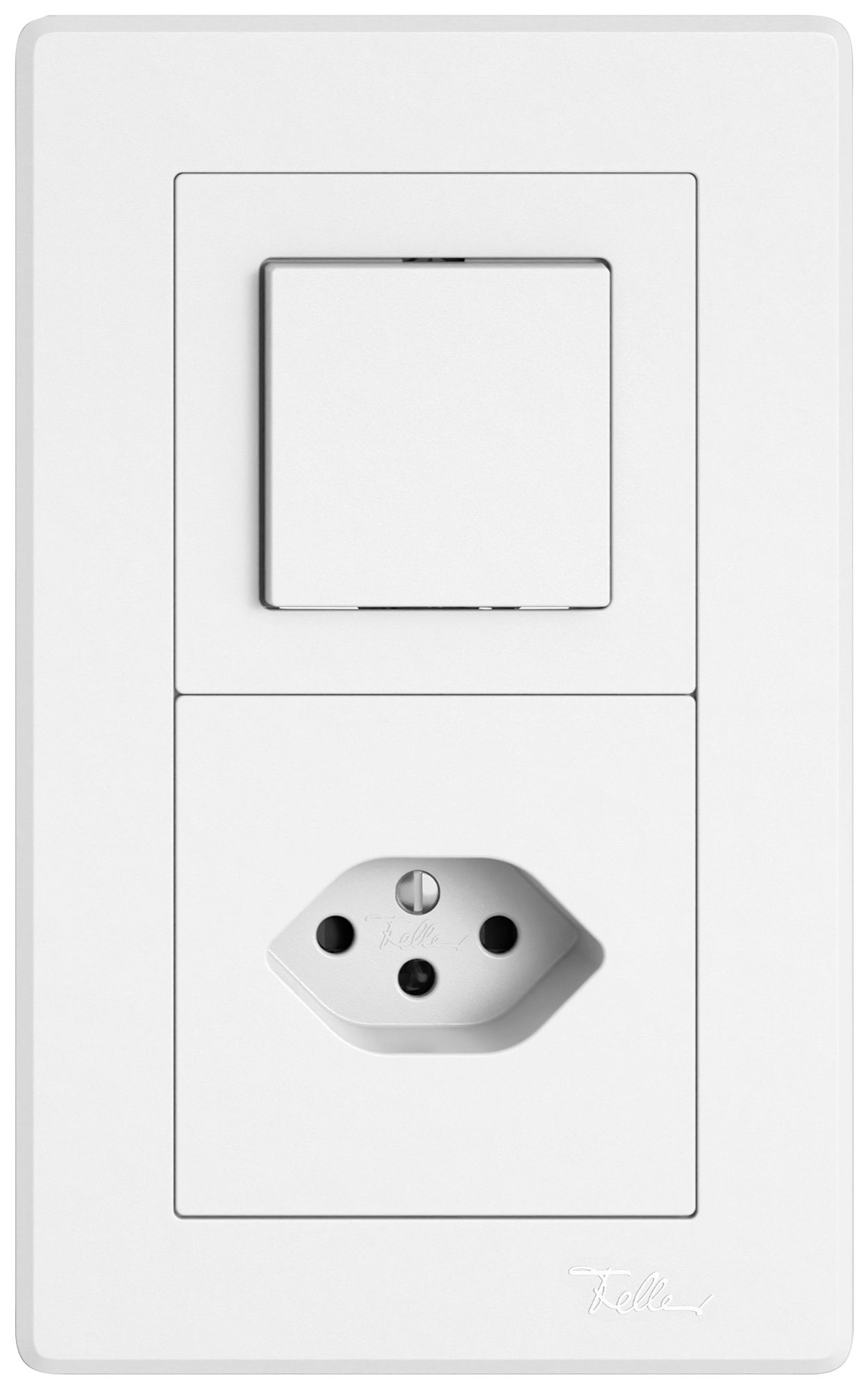 UP-Kombination EDIZIO.liv SNAPFIX® 2×1 156×96mm Wechsler 1L+1×T13 weiss