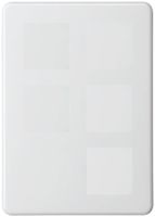 Abdeckplatte 2×3 206×146mm weiss ungebohrt