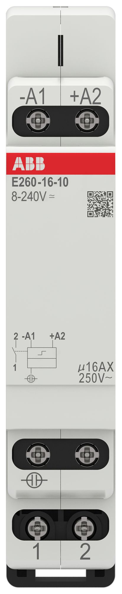 Teleruttore ABB E260-16-10 1UM 8…240VUC/16A 4000W 1Ch