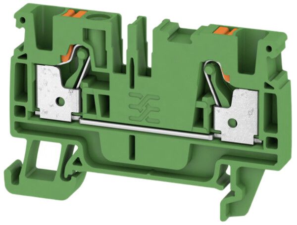 Borne de passage Weidmüller A2C PUSH IN 4mm² TS35 vert