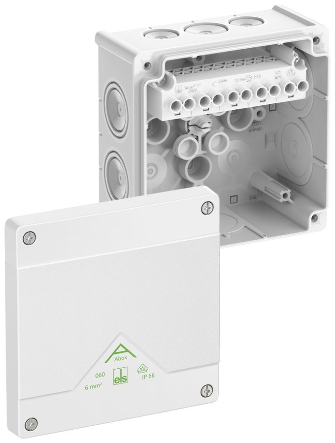 AP-Abzweigdose Spelsberg Abox 060-6²/w 127×127×70mm IP66 ws